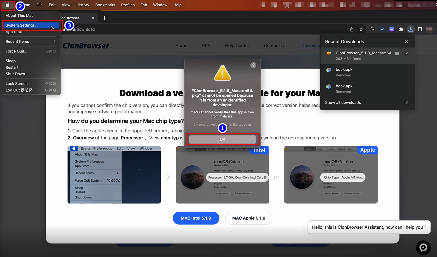 How to install ClonBrowser on Mac