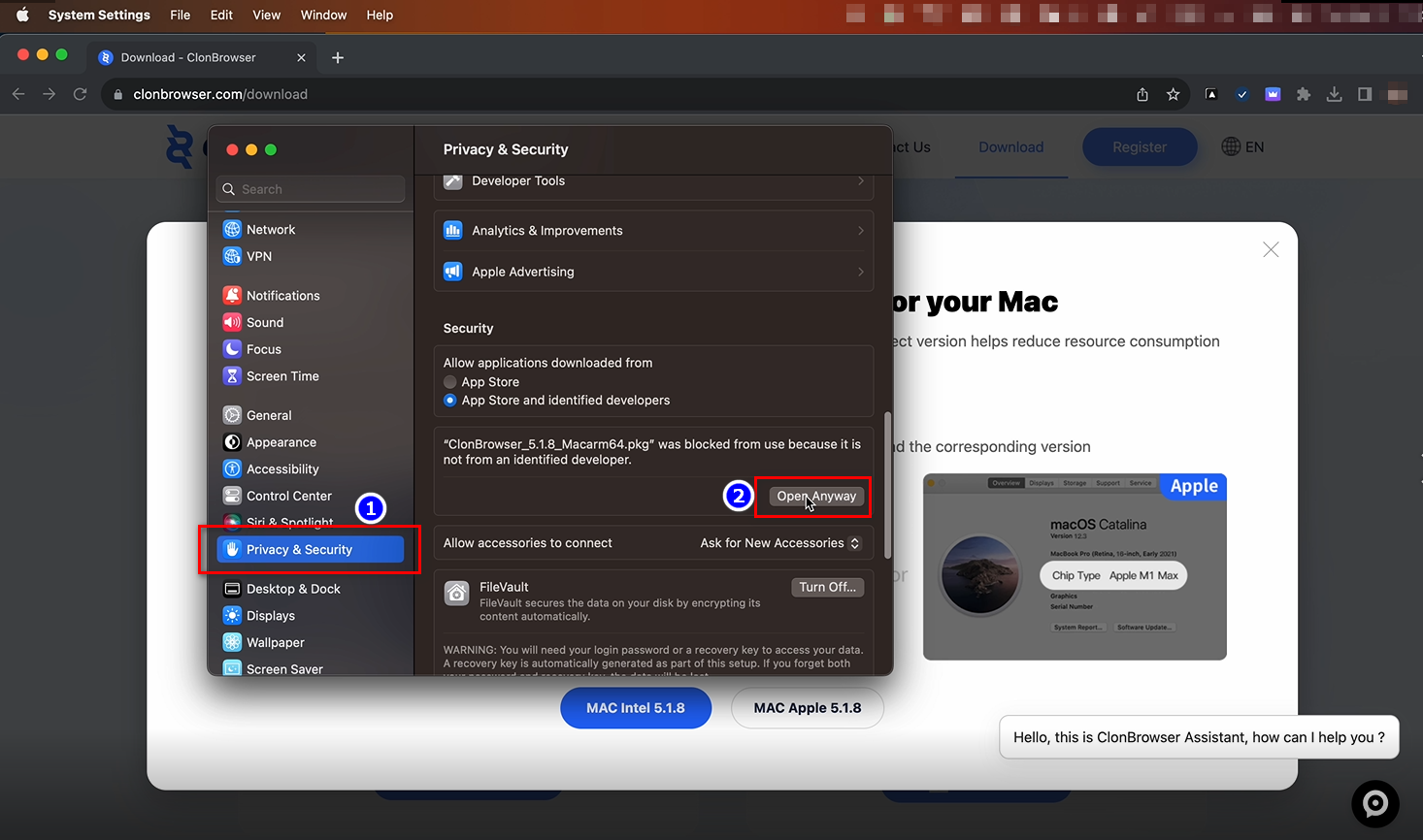 How to install ClonBrowser on Mac