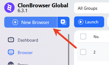 New browser screenshot