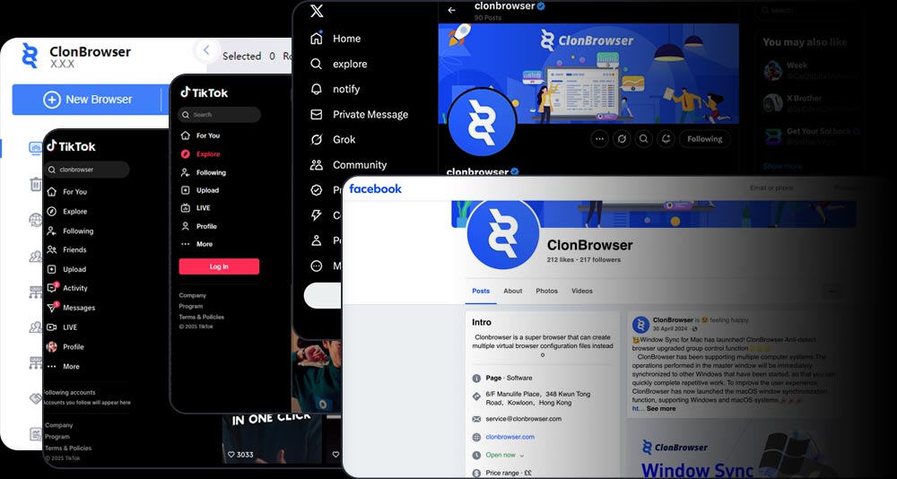 ClonBrowser x Social Media