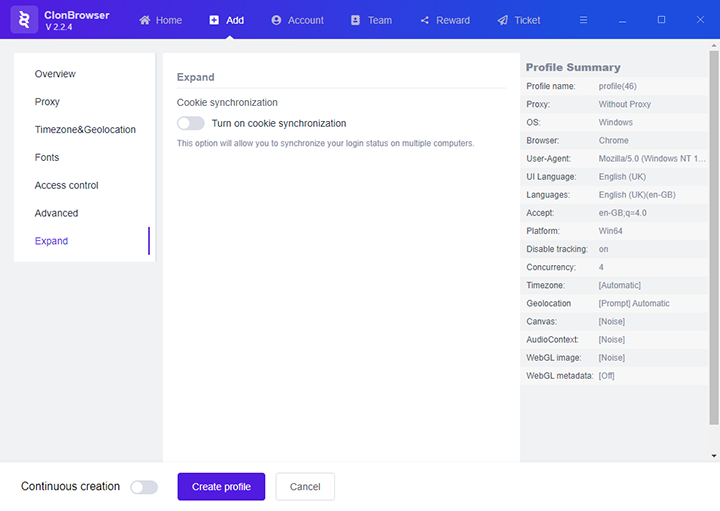 configuration expansion page