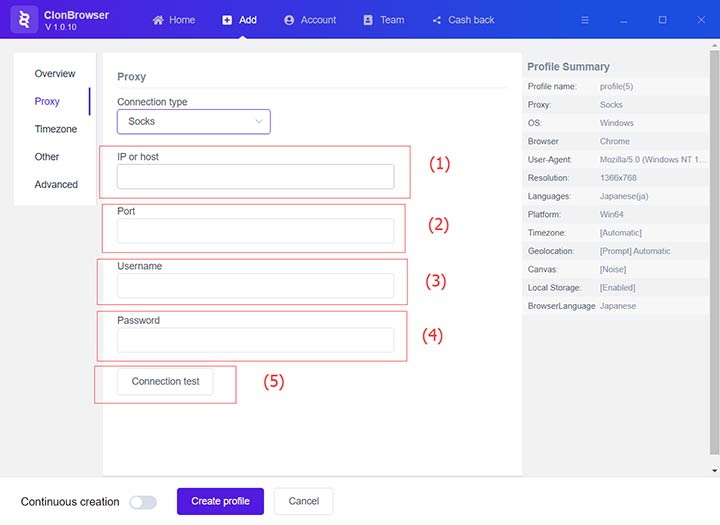 socks protocol proxy settings