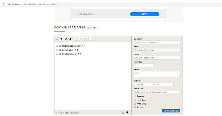 Install Cookie Edit for CloneBrowser