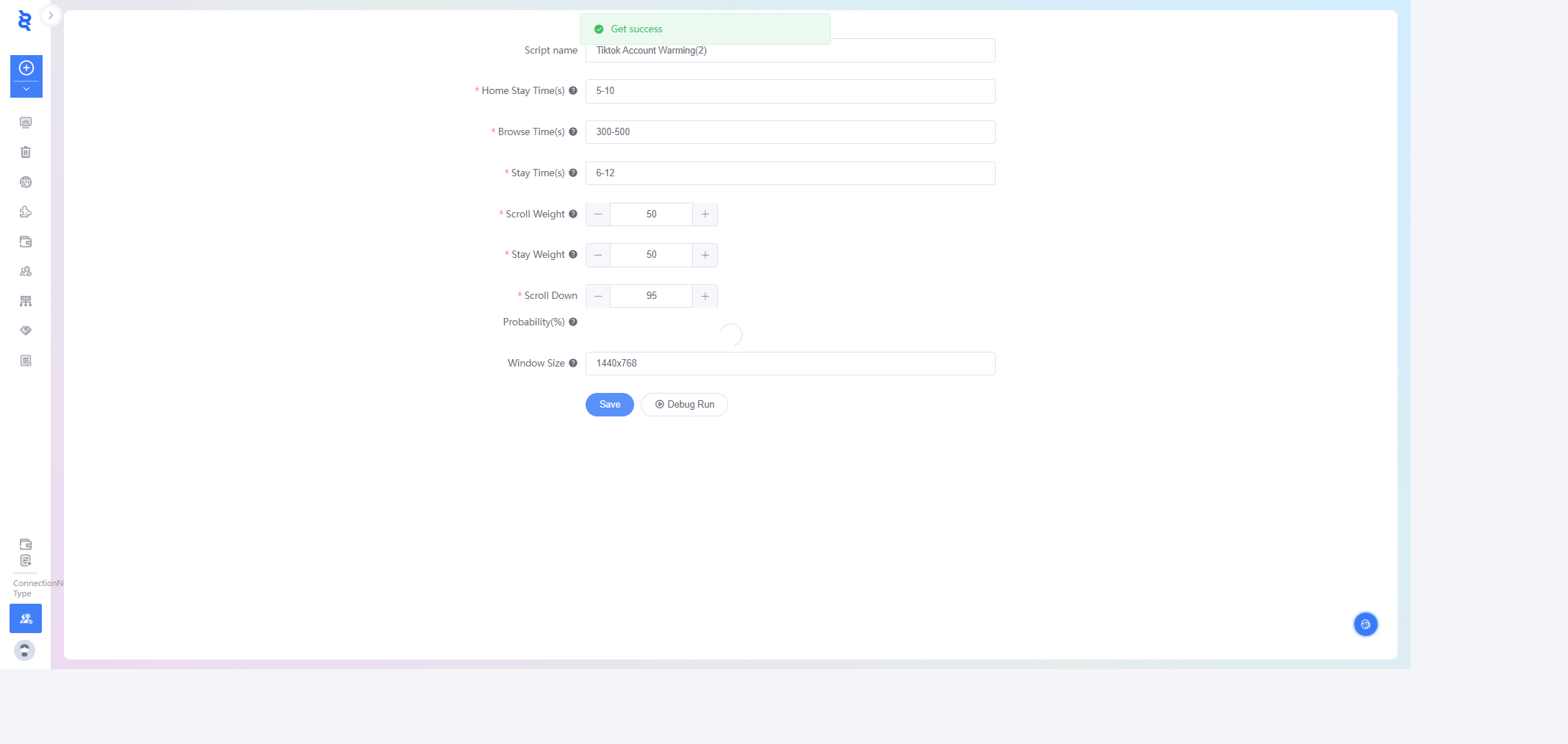 args screenshot