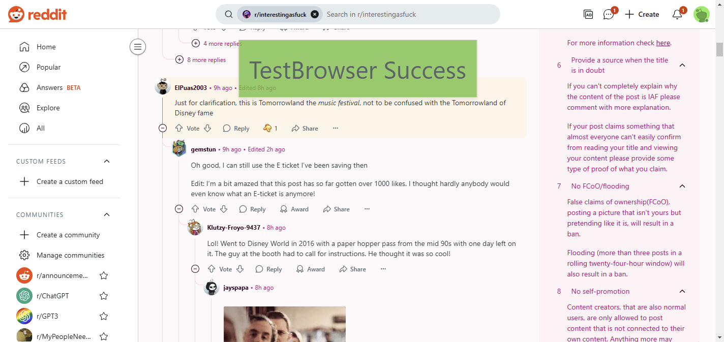 running screenshot