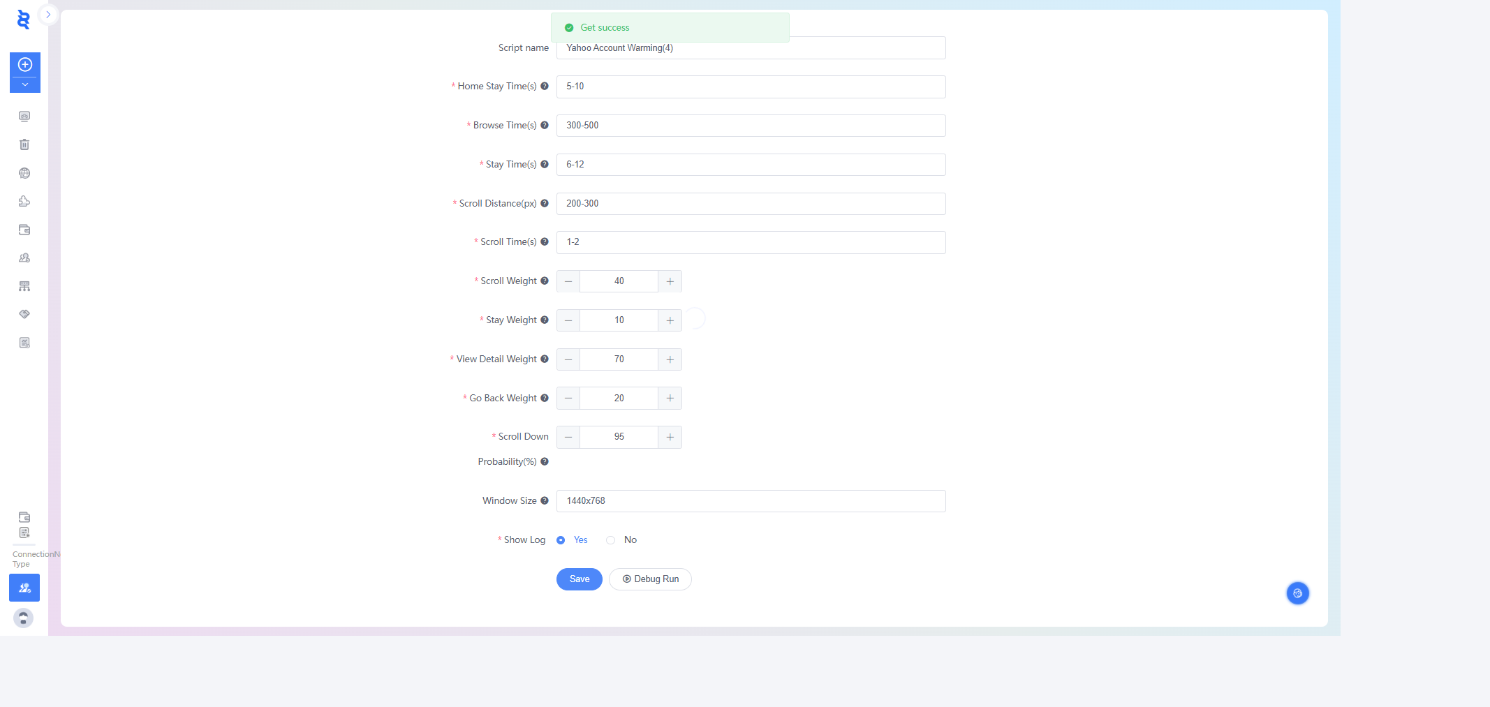 args screenshot